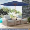 Giantex 10FT Patio Umbrella, Outdoor Table Market Umbrella with 8 Bamboo Ribs, Pulley Lift and Ventilation Hole, Outdoor Sunshade Umbrella for Poolside Backyard Beach(Navy)