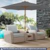 Giantex 10FT Patio Umbrella, Outdoor Table Market Umbrella with 8 Bamboo Ribs, Pulley Lift and Ventilation Hole, Outdoor Sunshade Umbrella for Poolside Backyard Beach(Gray)