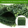 Giantex 12PCS 20x20inch Artificial Boxwood Panels, 33.3 Square Feet Faux Greenery Wall Privacy Hedge Screen for Wedding Decorations Fence Backdrop, Outdoor Patio Garden Topiary Hedge Protective Screen(Green Boxwood)