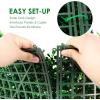 Giantex 12PCS 20x20inch Artificial Boxwood Panels, 33.3 Square Feet Faux Greenery Wall Privacy Hedge Screen for Wedding Decorations Fence Backdrop, Outdoor Patio Garden Topiary Hedge Protective Screen(Green Milan Leaves)