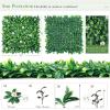 Giantex 12PCS 20x20inch Artificial Boxwood Panels, 33.3 Square Feet Faux Greenery Wall Privacy Hedge Screen for Wedding Decorations Fence Backdrop, Outdoor Patio Garden Topiary Hedge Protective Screen(Green Laurel & Daisy)