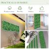 Giantex 12PCS 20x20inch Artificial Boxwood Panels, 33.3 Square Feet Faux Greenery Wall Privacy Hedge Screen for Wedding Decorations Fence Backdrop, Outdoor Patio Garden Topiary Hedge Protective Screen(Green Laurel & Daisy)