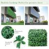Giantex 12PCS 20x20inch Artificial Boxwood Panels, 33.3 Square Feet Faux Greenery Wall Privacy Hedge Screen for Wedding Decorations Fence Backdrop, Outdoor Patio Garden Topiary Hedge Protective Screen(Green Laurel & Daisy)