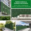Giantex 12PCS 20x20inch Artificial Boxwood Panels, 33.3 Square Feet Faux Greenery Wall Privacy Hedge Screen for Wedding Decorations Fence Backdrop, Outdoor Patio Garden Topiary Hedge Protective Screen(Green Milan Leaves)