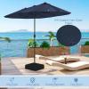 Giantex 13ft Large Patio Umbrella with Base, Double-Sided Outdoor Umbrella with Crank Handle, Umbrella Base Stand with 2 Sandbags, 12 Metal Ribs, Market Umbrellas for Garden Poolside Deck(Navy)