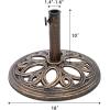 Giantex 18″ Round Umbrella Base Stand 23Lbs Cast Iron Market Patio Outdoor Deck Porch Lawn Garden Heavy Duty Patio Umbrella Base Stand