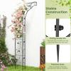 Giantex 2 Half Garden Arch Trellis, 8.2 FT Metal Garden Arbor, 6 Sizes, Easy Assembly, Archway for Climbing Plants Roses Vines, Outdoor Trellis Pergola for Wedding Bridal Party Ceremony Lawn Decor