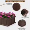 Giantex 2 Pcs Plant Raised Bed, Planter for Vegetables Flower, Outdoor Garden Plant Box Patio Backyard, Easy Assembly, 48”Lx24”Wx12”H, Brown