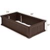 Giantex 2 Pcs Plant Raised Bed, Planter for Vegetables Flower, Outdoor Garden Plant Box Patio Backyard, Easy Assembly, 48”Lx24”Wx12”H, Brown
