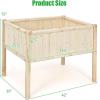 Giantex 2 Pcs Raised Garden Bed, Elevated Wood Planter Box, Planter Raised Beds, with Legs & Black Liner, Planting Raised Beds, Herb Vegetable Flowers Growing Container, Easy Assembly
