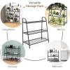 Giantex 2 Tier Metal Plant Stand, Indoor Outdoor Plant Shelf, Flower Rack Display Shelf, Flower Pots Holder with Adjustable Feet for Garden, Balcony, Living Room (2-tier (25” x 12” x 24.5”))(3-tier (32”x 13” x 32”))