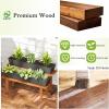 Giantex 2 Tier Wood Plant Stand, Ladder Plant Shelf for Multiple Potted Plants with Teak Oil Finish, Indoor & Outdoor Flower Pot Holder, Corner Display Rack for Balcony, Living Room, Garden