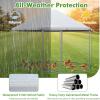 Giantex 23ft Large Metal Chicken Coop, Walk-in Chicken Run Poultry Cage, Waterproof Sun-Proof Cover, Galvanized Steel Frame, Hen Duck Rabbit House Outdoor Farm Yard (23 x 6.6 ft, Half Spire)(Spire)