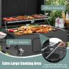 Giantex 24-Inch Charcoal Grill – 2 Foldable Side Tables, Bottom Storage Shelf, 8 Hooks, Adjustable Charcoal Tray, Pull-out Ash Tray, Outdoor BBQ Grill for Family Gatherings Backyard Party Camping(2 Side Tables)