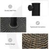 Giantex 27lbs Patio Umbrella Base, 18 Inch Round Outdoor Umbrella Stand for 1.5” or 1.9” Diameter Pole, Heavy Duty Market Umbrella Holder for Garden Beach Yard Poolside, Bronze