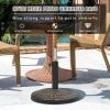 Giantex 27lbs Patio Umbrella Base, 18 Inch Round Outdoor Umbrella Stand for 1.5” or 1.9” Diameter Pole, Heavy Duty Market Umbrella Holder for Garden Beach Yard Poolside, Bronze