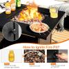 Giantex 28’’ Propane Fire Pit Table, 50,000 BTU Auto-Ignition Gas Fire Pit, Square Steel Fire Table with Lid, Multifunctional Gas Fire Pit Table for Patio Garden Poolside, CSA Certification