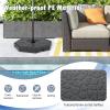 Giantex 284 lbs Fillable Offset Patio Umbrella Base, 4PCS Umbrella Stand Water Sand Weight for Cantilever Umbrella, 4 Connecting Pins, Easy-Filling Spouts, Outdoor Market Umbrella Holder for Garden(350.0 Pounds)