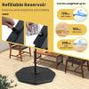 Giantex 284 lbs Fillable Offset Patio Umbrella Base, 4PCS Umbrella Stand Water Sand Weight for Cantilever Umbrella, 4 Connecting Pins, Easy-Filling Spouts, Outdoor Market Umbrella Holder for Garden(208.0 Pounds)