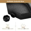 Giantex 284 lbs Fillable Offset Patio Umbrella Base, 4PCS Umbrella Stand Water Sand Weight for Cantilever Umbrella, 4 Connecting Pins, Easy-Filling Spouts, Outdoor Market Umbrella Holder for Garden(203.0 Pounds)