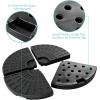 Giantex 284 lbs Fillable Offset Patio Umbrella Base, 4PCS Umbrella Stand Water Sand Weight for Cantilever Umbrella, 4 Connecting Pins, Easy-Filling Spouts, Outdoor Market Umbrella Holder for Garden(203.0 Pounds)