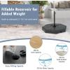 Giantex 284 lbs Fillable Offset Patio Umbrella Base, 4PCS Umbrella Stand Water Sand Weight for Cantilever Umbrella, 4 Connecting Pins, Easy-Filling Spouts, Outdoor Market Umbrella Holder for Garden(350.0 Pounds)