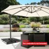 Giantex 284 lbs Fillable Offset Patio Umbrella Base, 4PCS Umbrella Stand Water Sand Weight for Cantilever Umbrella, 4 Connecting Pins, Easy-Filling Spouts, Outdoor Market Umbrella Holder for Garden(284.0 Pounds)
