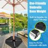 Giantex 284 lbs Fillable Offset Patio Umbrella Base, 4PCS Umbrella Stand Water Sand Weight for Cantilever Umbrella, 4 Connecting Pins, Easy-Filling Spouts, Outdoor Market Umbrella Holder for Garden(195.0 Pounds)