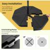 Giantex 284 lbs Fillable Offset Patio Umbrella Base, 4PCS Umbrella Stand Water Sand Weight for Cantilever Umbrella, 4 Connecting Pins, Easy-Filling Spouts, Outdoor Market Umbrella Holder for Garden(208.0 Pounds)