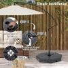 Giantex 284 lbs Fillable Offset Patio Umbrella Base, 4PCS Umbrella Stand Water Sand Weight for Cantilever Umbrella, 4 Connecting Pins, Easy-Filling Spouts, Outdoor Market Umbrella Holder for Garden(350.0 Pounds)