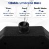 Giantex 284 lbs Fillable Offset Patio Umbrella Base, 4PCS Umbrella Stand Water Sand Weight for Cantilever Umbrella, 4 Connecting Pins, Easy-Filling Spouts, Outdoor Market Umbrella Holder for Garden(184.0 Pounds)