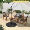 Giantex 284 lbs Fillable Offset Patio Umbrella Base, 4PCS Umbrella Stand Water Sand Weight for Cantilever Umbrella, 4 Connecting Pins, Easy-Filling Spouts, Outdoor Market Umbrella Holder for Garden(208.0 Pounds)
