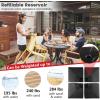 Giantex 284 lbs Fillable Offset Patio Umbrella Base, 4PCS Umbrella Stand Water Sand Weight for Cantilever Umbrella, 4 Connecting Pins, Easy-Filling Spouts, Outdoor Market Umbrella Holder for Garden(284.0 Pounds)