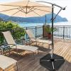 Giantex 284 lbs Fillable Offset Patio Umbrella Base, 4PCS Umbrella Stand Water Sand Weight for Cantilever Umbrella, 4 Connecting Pins, Easy-Filling Spouts, Outdoor Market Umbrella Holder for Garden(195.0 Pounds)