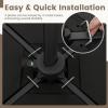 Giantex 284 lbs Fillable Offset Patio Umbrella Base, 4PCS Umbrella Stand Water Sand Weight for Cantilever Umbrella, 4 Connecting Pins, Easy-Filling Spouts, Outdoor Market Umbrella Holder for Garden(225.0 Pounds)