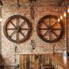 Giantex 30-Inch Wagon Wheels 2 Pieces, Carbonized Solid Fir Wood, Old Western Style Wall Art Garden Decor, Decorative Rustic Hanging Wood Wheels for Yard Garage Bar Farmhouse Outdoor(24″ – 2 Pieces)