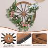 Giantex 30-Inch Wagon Wheels 2 Pieces, Carbonized Solid Fir Wood, Old Western Style Wall Art Garden Decor, Decorative Rustic Hanging Wood Wheels for Yard Garage Bar Farmhouse Outdoor(30″ – 4 Pieces)