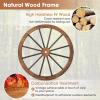 Giantex 30-Inch Wagon Wheels 2 Pieces, Carbonized Solid Fir Wood, Old Western Style Wall Art Garden Decor, Decorative Rustic Hanging Wood Wheels for Yard Garage Bar Farmhouse Outdoor(30″ – 4 Pieces)