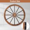 Giantex 30-Inch Wagon Wheels 2 Pieces, Carbonized Solid Fir Wood, Old Western Style Wall Art Garden Decor, Decorative Rustic Hanging Wood Wheels for Yard Garage Bar Farmhouse Outdoor(30″ – 4 Pieces)