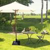 Giantex 30lbs Patio Market Umbrella Base, Heavy Duty Outdoor Stand, Cast Iron Tube Umbrella Holder for Garden Beach, Classic Square Umbrella Standing Deck Porch