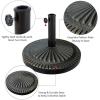 Giantex 31.5 lbs Patio Market Umbrella Base, Heavy Duty Cast Iron Resin Outdoor Stand, Vintage Garden Umbrella Holder, Umbrella Holder for Deck Porch Lawn Garden(Black)
