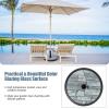 Giantex 35lbs Umbrella Base, Heavy Duty Patio Umbrella Stand with Built-in Cement, Special Stone Pattern, Outdoor Round Weighted Market Umbrella Holder for Garden Lawn Deck
