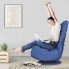 Giantex 360 Degree Swivel Floor Chair, Folding Floor Gaming Chair with 6 Positions Adjustable, Lazy Sofa Lounge Chair w/Tufted Back Support, Video Gaming Chair for Reading TV Watching (Black)(Navy Blue)