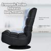 Giantex 360 Degree Swivel Floor Chair, Folding Floor Gaming Chair with 6 Positions Adjustable, Lazy Sofa Lounge Chair w/Tufted Back Support, Video Gaming Chair for Reading TV Watching (Black)(Black)