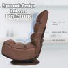 Giantex 360 Degree Swivel Floor Chair, Folding Floor Gaming Chair with 6 Positions Adjustable, Lazy Sofa Lounge Chair w/Tufted Back Support, Video Gaming Chair for Reading TV Watching (Black)(Brown)