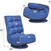 Giantex 360 Degree Swivel Floor Chair, Folding Floor Gaming Chair with 6 Positions Adjustable, Lazy Sofa Lounge Chair w/Tufted Back Support, Video Gaming Chair for Reading TV Watching (Black)(Navy Blue)