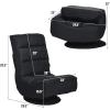 Giantex 360 Degree Swivel Floor Chair, Folding Floor Gaming Chair with 6 Positions Adjustable, Lazy Sofa Lounge Chair w/Tufted Back Support, Video Gaming Chair for Reading TV Watching (Black)(Black)