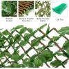 Giantex 3PCS Expandable Artificial Hedges Faux Ivy Leaves Fence, Stretchable Artificial Ivy Privacy Fence Screen Decorative Trellis for Backdrop Outdoor Garden Porch Patio Home Decorations