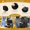 Giantex 3-in-1 Folding Dog Stroller Detachable Carrier Car Seat, 4 Wheels Pet Travel Stroller with Adjustable Canopy, Storage Basket for Small Medium Dogs Cats Puppy (Black & Rose Gold)(Black & Rose Gold)