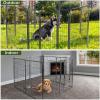 Giantex 40″ 16/8 Panel Pet Playpen with Door, Foldable Dog Exercise Pen, Portable Free-Standing Cat Fence, for Outdoor & Outdoor, Metal Dog Puppy Cat Exercise Fence Barrier Kennel (8 Panels, 40”)(16 Panels)